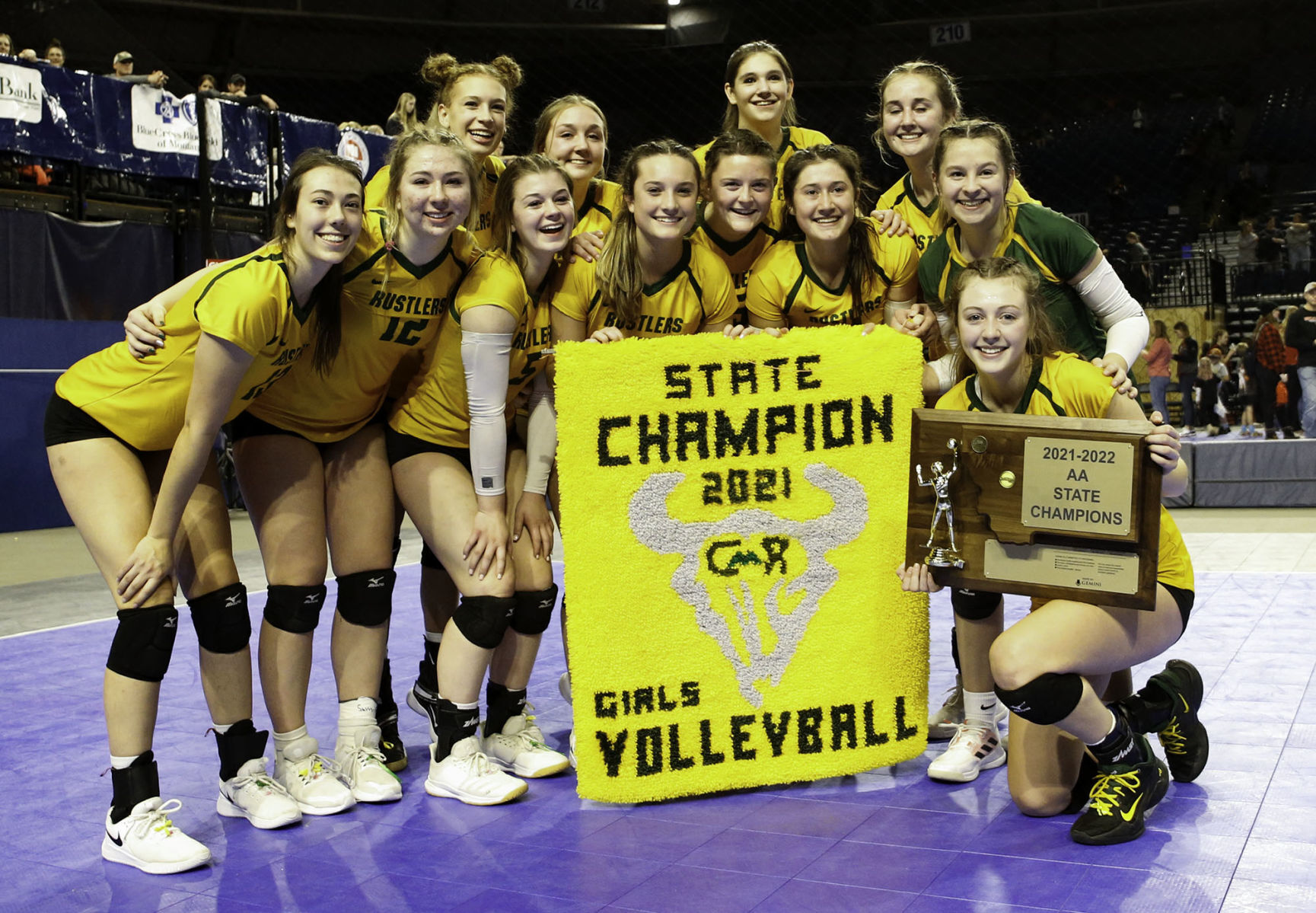 2021 State AA Volleyball Champions - Great Falls CMR Rustlers